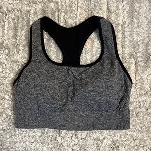 Champion C9 Sports Bra Gray Grey with Black Trim